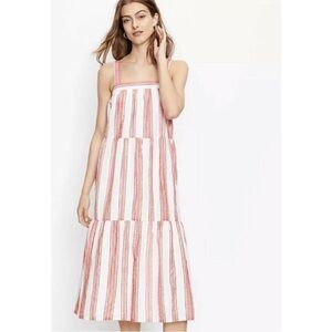 Striped Red and White Maxi Dress